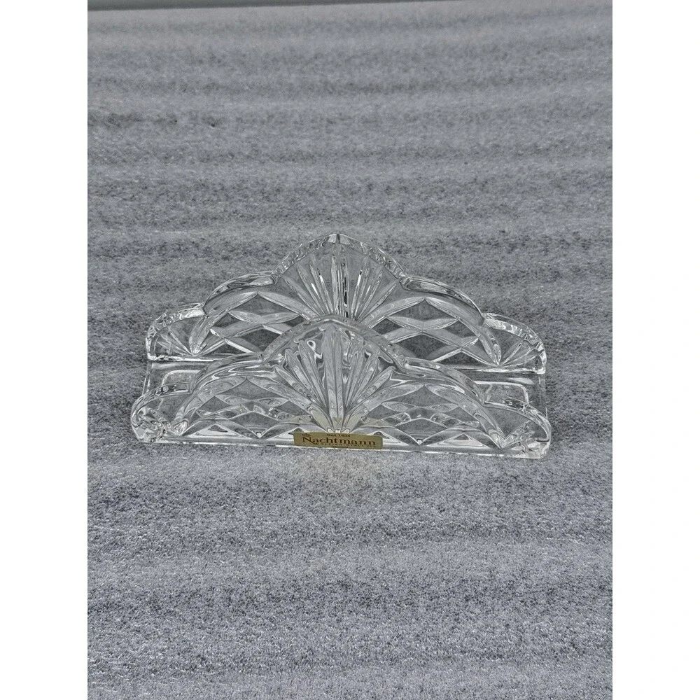 NACHTMANN CRYSTAL SERVIETTE NAPKIN HOLDER NEW  BOXED 3.5